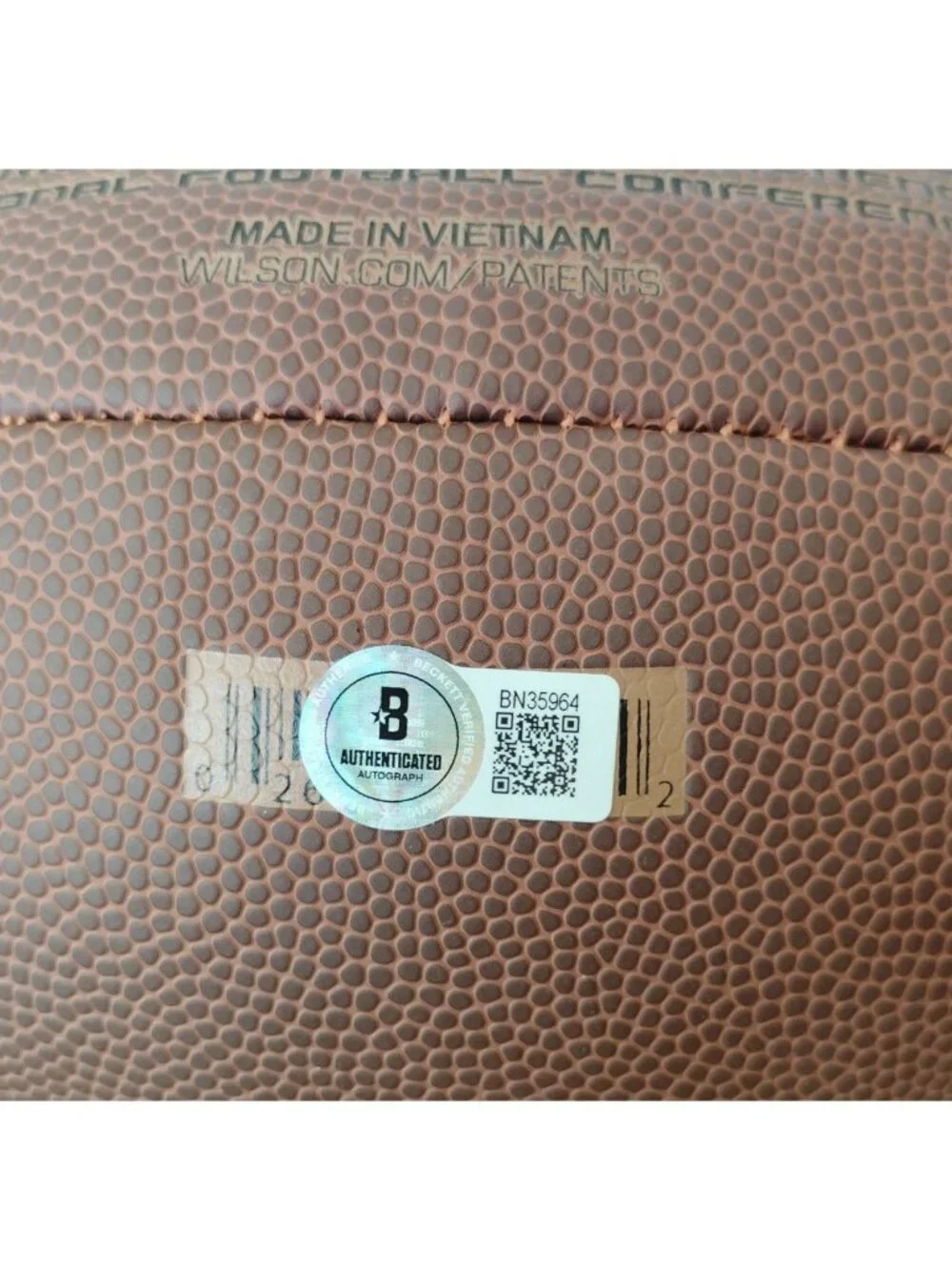 Shaun Alexander Signed Wilson NFL Football Seahawks MVP Alabama BAS Proof